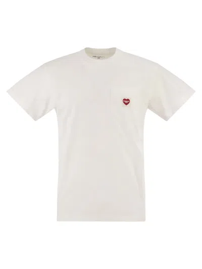 Carhartt Organic Cotton Single Jersey Crew Neck T-shirt With Heart Logo In White