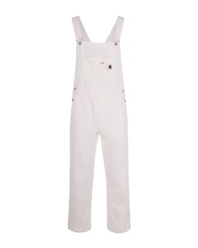 Carhartt Tuta W' Bib Overall Straight Wax Rinsed In White