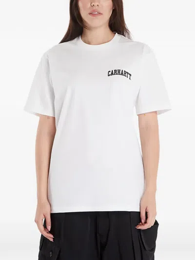 Carhartt University Script Cotton T-shirt In White