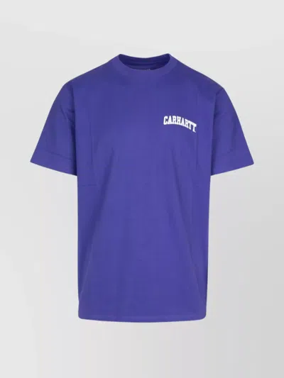 Carhartt University Script Crew Neck T-shirt In Blue