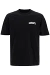 Carhartt Ss College Script T Shirt In Black / White (black)