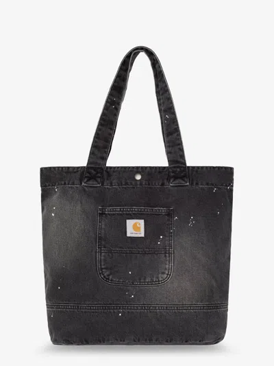 Carhartt Used-effect Black Denim Shopping Bag