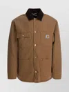 Carhartt Utility Coat Featuring Corduroy Collar In Brown
