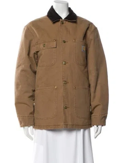 Pre-owned Carhartt Utility Jacket In Brown