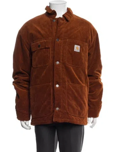 Pre-owned Carhartt Utility Jacket In Brown/orange