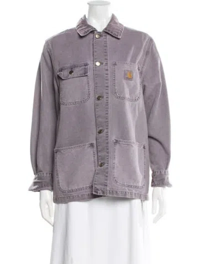 Pre-owned Carhartt Utility Jacket In Purple