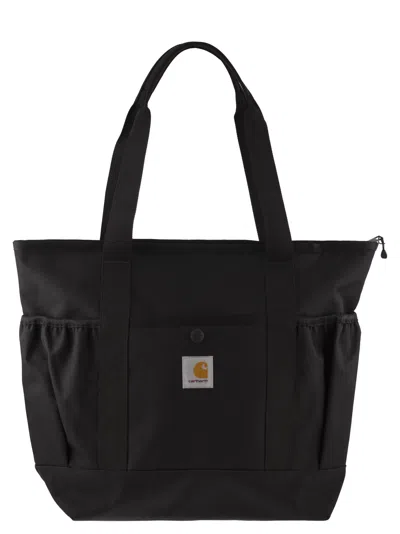 Carhartt Utility Tote Bag In Recycled Canvas In Black