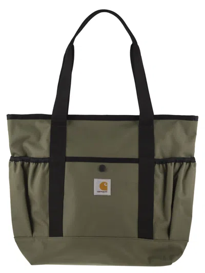 Carhartt Utility Tote Bag In Recycled Canvas In Olive