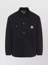 Carhartt Utility Work Coat Front Pockets In Black