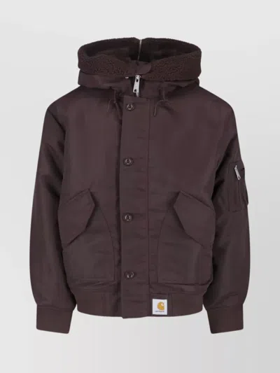 Carhartt Versatile Hooded Jacket Featuring Pockets In Brown