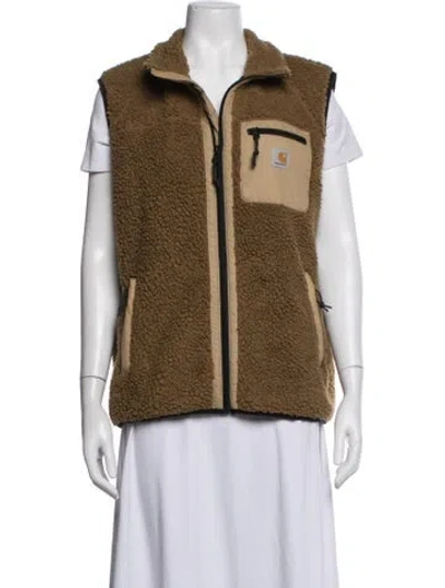 Pre-owned Carhartt Vest In Brown