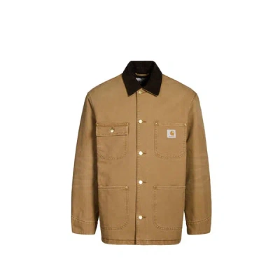 Carhartt Veste Ample À Col Contrasté En Denim De Coton In Brown