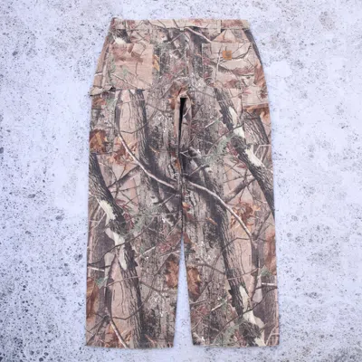 Pre-owned Carhartt Vintage  B235 Cap Realtree Camo Carpenter Pant 36x29 In Multi