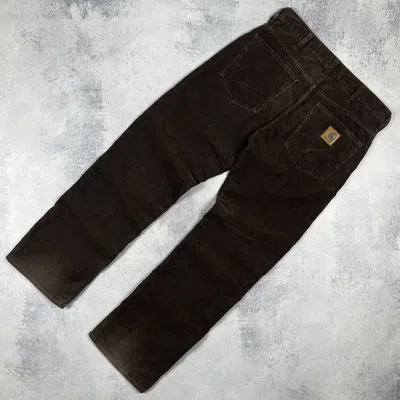 Pre-owned Carhartt Vintage  Brown Velvet Corduroy Western Pants 90's