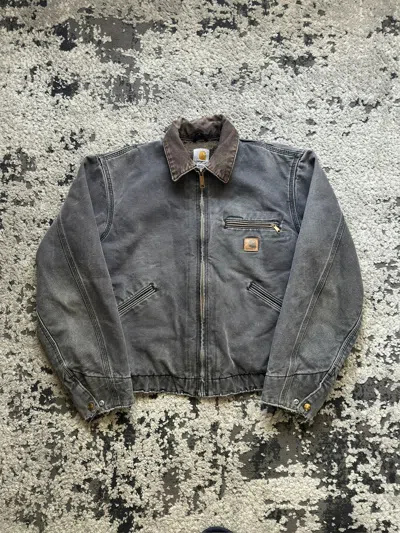 Pre-owned Carhartt Vintage  Detroit Jacket J97 Blk In Black