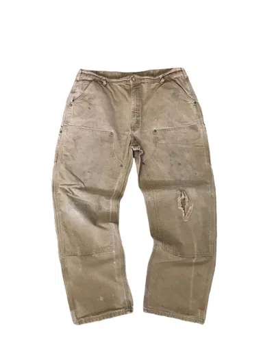 Pre-owned Carhartt Vintage  Double Knee Distressed Cargo Pants In Sand