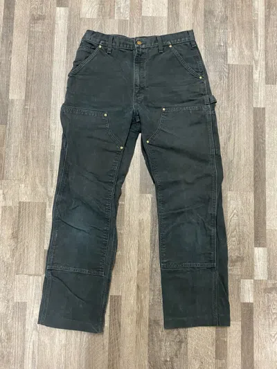 Pre-owned Carhartt Vintage  Double Knee Front Pants Black Carpenter Y2k