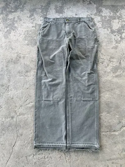 Pre-owned Carhartt Vintage  Double Knee Released Hem Pant In Green