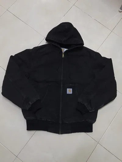 Pre-owned Carhartt !!!vintage  Heavy Cotton Zipper Hoodie In Multi