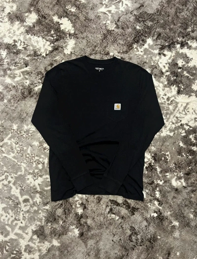 Pre-owned Carhartt Vintage Y2k Black Long Sleeve T-shirt