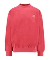 Carhartt Vista Dyeing Treatment Cotton Sweatshirt In Scarlet