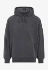 Carhartt Hooded Cotton Vista Sweater With Tonal Details And Logo Patch In Gray