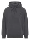 Carhartt Hooded Cotton Vista Sweater With Tonal Details And Logo Patch In Gray