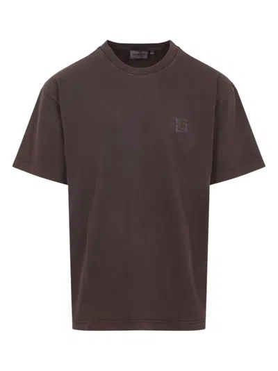 Carhartt Vista Logo-patch T-shirt In Brown