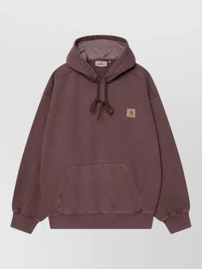 Carhartt Vista Palisander Hooded Sweatshirt Drawstring Kangaroo In Brown