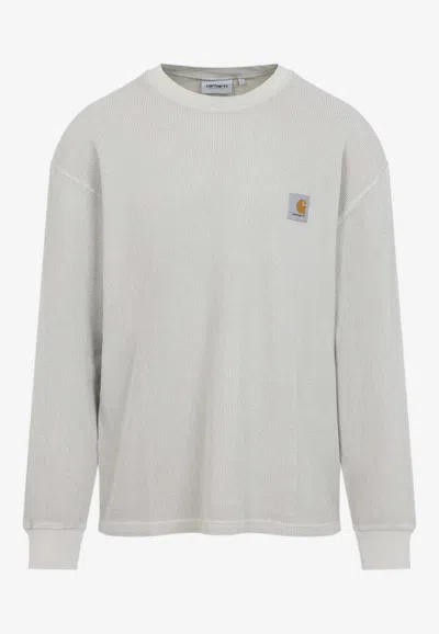 Carhartt Vista Waffle Long-sleeved T-shirt In White