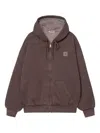 Carhartt Giubbino Hooded Vista Graphite In Brown