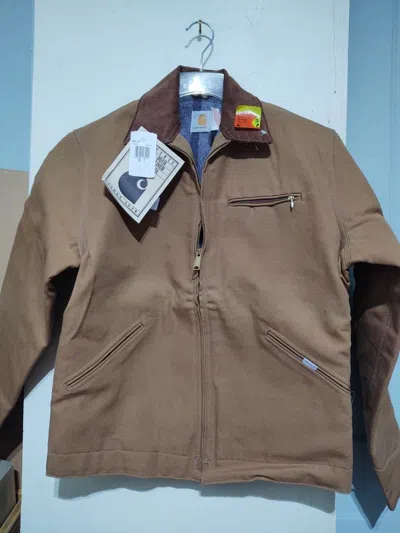 Pre-owned Carhartt Vtg  6bljt Detroit Blanket Lined Duck Brown Jacket Various Sizes Usa