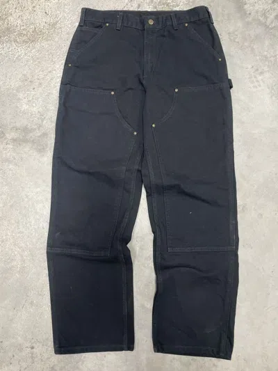 Pre-owned Carhartt Vtg  Double Knee Pants Faded Black Size 34
