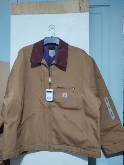 Pre-owned Carhartt Vtg  J001 Detroit Jacket Blanket Lined Duck Brown Various Sizes Usa