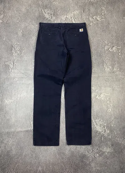 Pre-owned Carhartt Vtt  Johnson Navy Pants Workwear Streetwear In Blue
