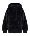 Carhartt Ip Womens Black Active Hooded Relaxed-fit Faux-fur Jacket In Black