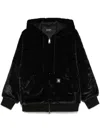 Carhartt Ip Womens Black Active Hooded Relaxed-fit Faux-fur Jacket In Black