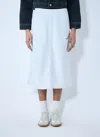 Carhartt Ip Womens Ash Heather W' American Script Cotton-jersey Midi Sweat Skirt In White