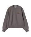 Carhartt W' American Script Sweatshirt In Gray