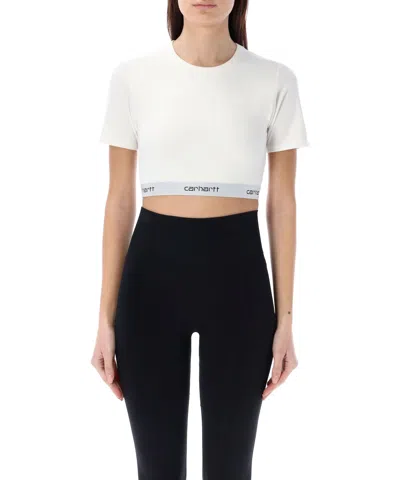 Carhartt W Script Crop Top In 白色