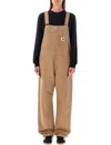 Carhartt Straight Fit Overall Adjustable Straps In Peanut Rinsed Beige