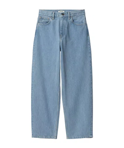 Carhartt Denim Pant With Back Patch Pockets In Blue