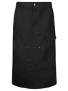 Carhartt W Double Knee Skirt Hubbard In Black Rinsed