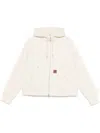 Carhartt Omens Eldon Hooded Relaxed-fit Cotton-blend Jacket Natural In Neutrals