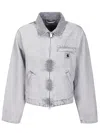 Carhartt Emery Jacket With Collar And Pockets In White