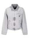 Carhartt W' Emery Zip-front Cropped Jacket In Gray