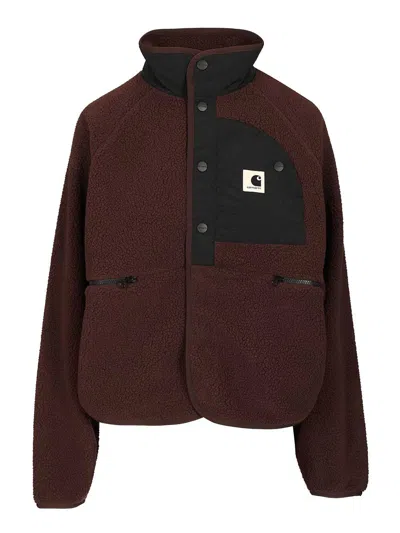 Carhartt W' Flynn Fleece Jacket Polyester Fleece Jackets Brown In Black