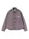 Carhartt Georgia Logo Patch Denim Jacket In Purple