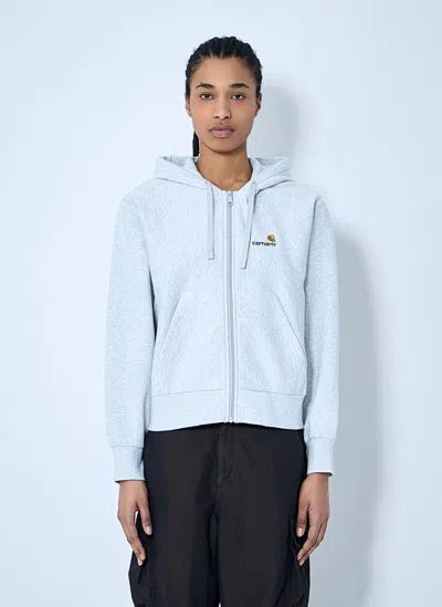 Carhartt W' Hooded American Script Sweatshirt In White