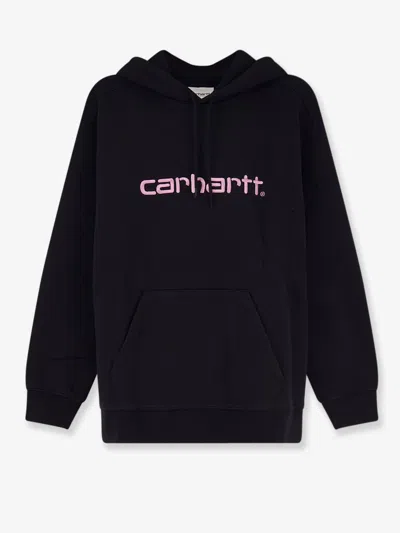 Carhartt W' Hooded  Cotton Blend Sweatshirt In Black